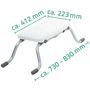 Voir la diapositive 6 : RIDDER RIDDER Siege/tabouret de baignoire Eco Blanc A0042001