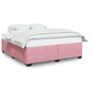 Voir la diapositive 2 : VIDAXL Cadre de lit sans matelas rose 180x200 cm velours