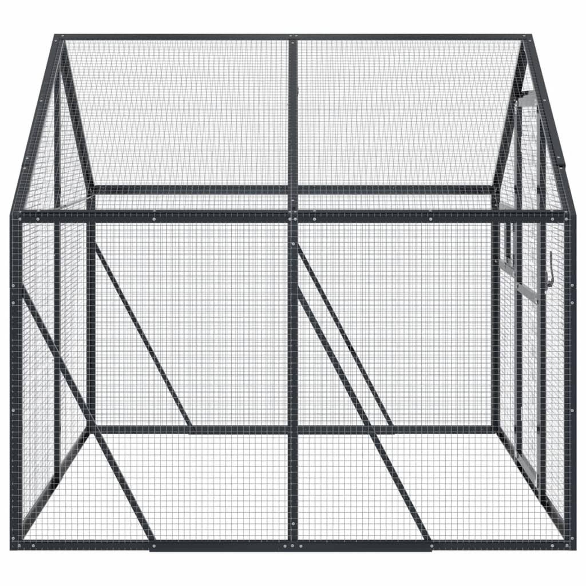 Voir la diapositive 4 : VIDAXL Voliere anthracite 1,79x2x1,85 m aluminium