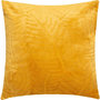 Voir la diapositive 1 : ATMOSPHERA Coussin Déhoussable  Feuille 3D  40x40cm Ocre