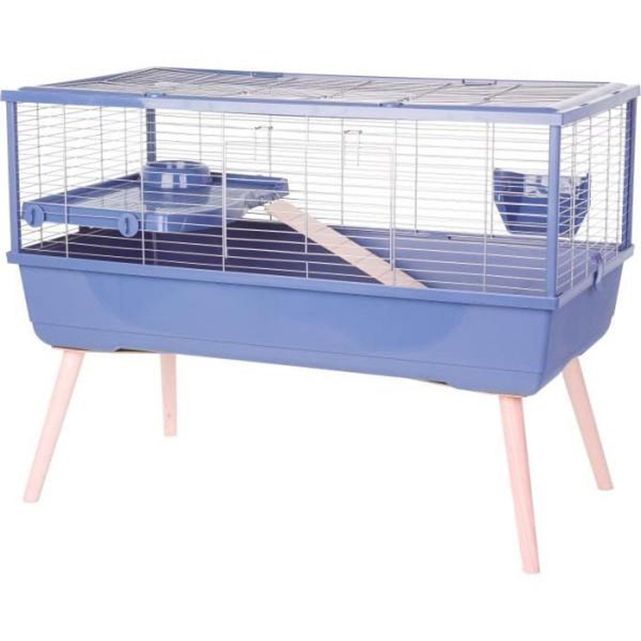Zolux Cage rongeur surélevée - Zolux - Néolife - Pour cochon d'inde - 99 x 54 x 79 cm - Bleu