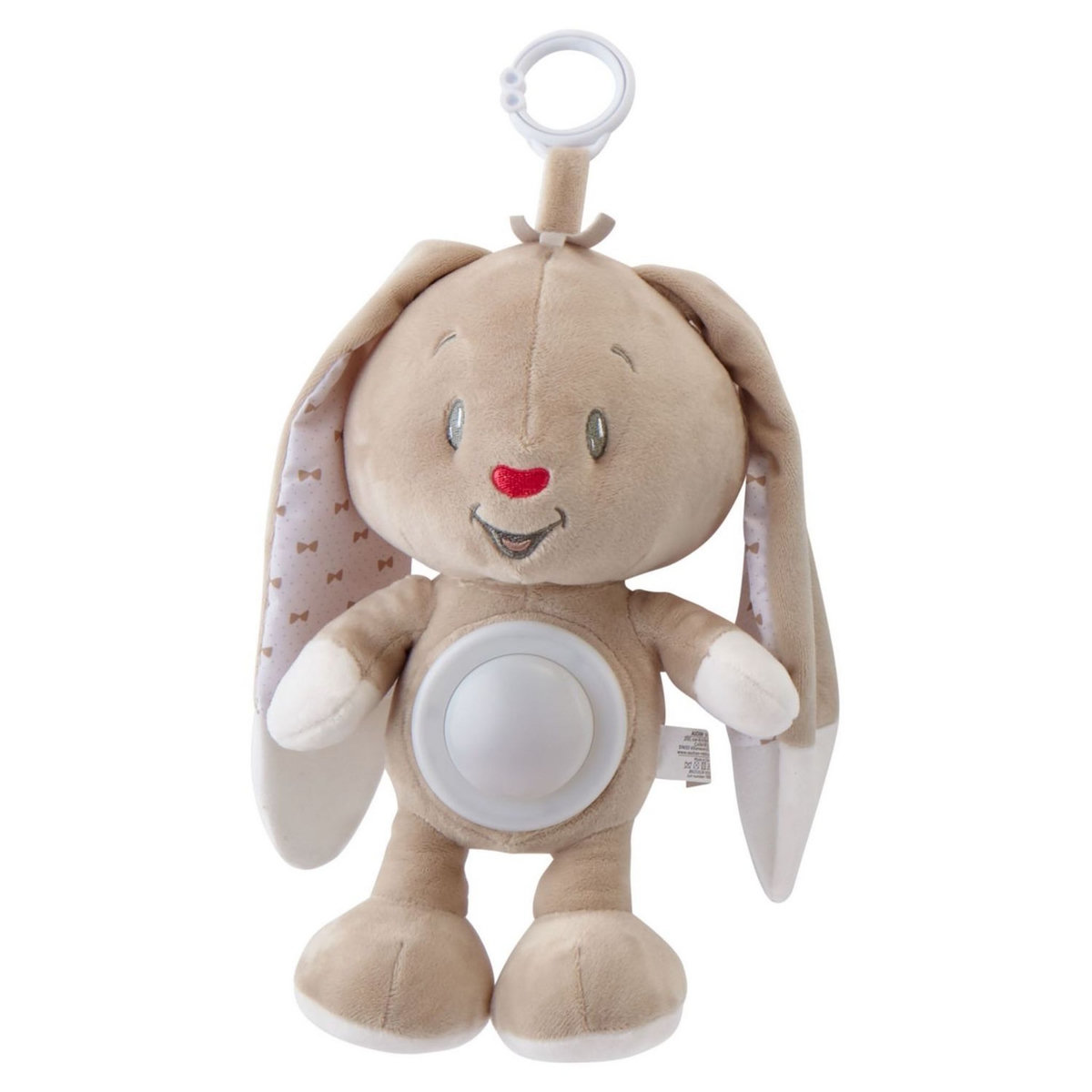 One Two Fun Mon lapin veilleuse musicale 30 cm Beige