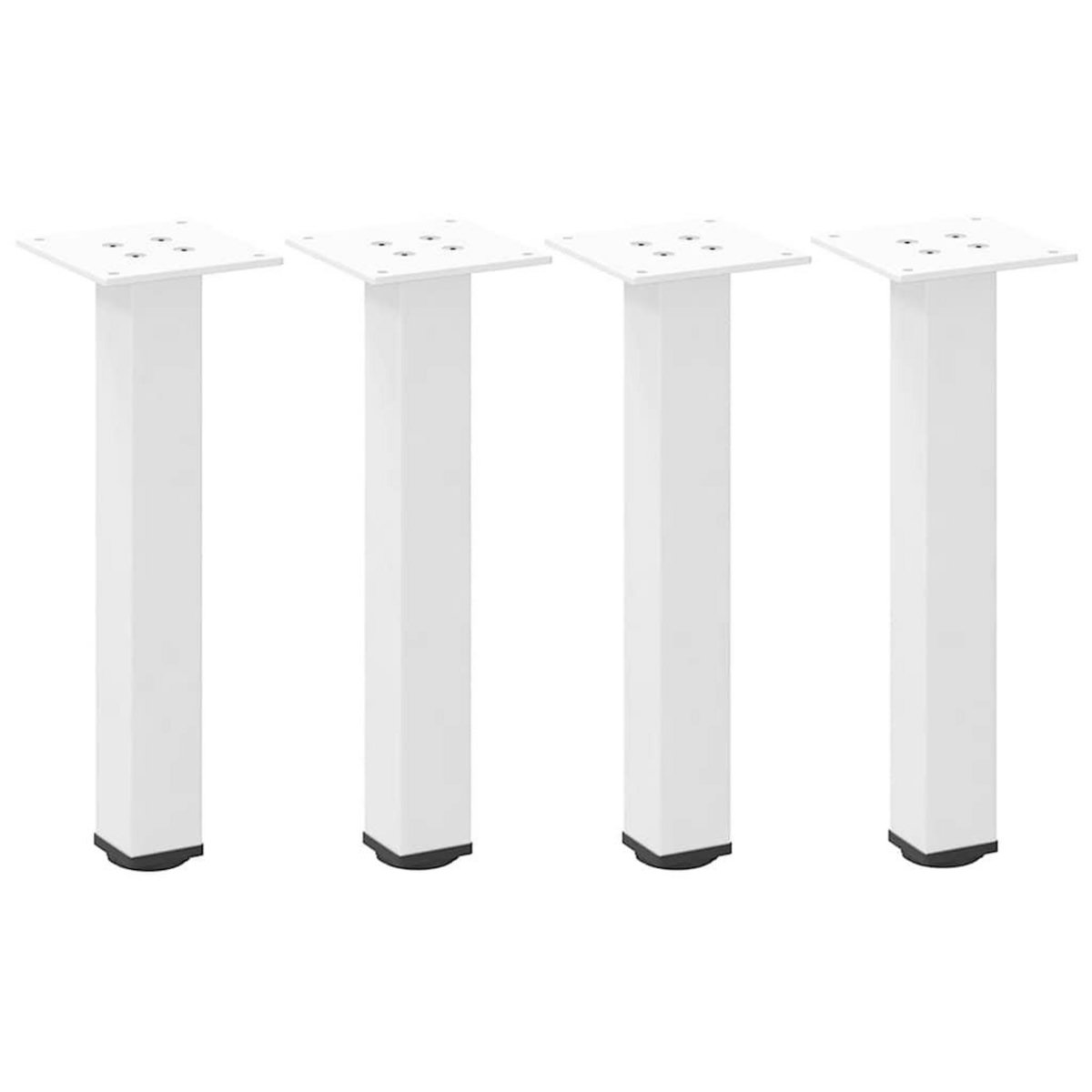 VIDAXL Pieds de table basse 4 pcs blanc 42-44 cm acier