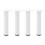 Voir la diapositive 2 : VIDAXL Pieds de table basse 4 pcs blanc 42-44 cm acier