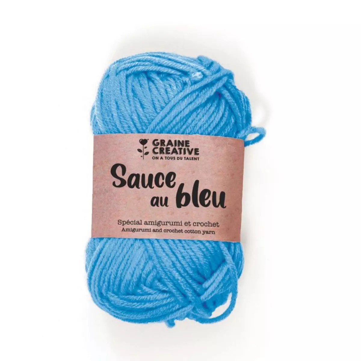 Graine créative Fil de coton spécial crochet et amigurumi 55 m - bleu ciel