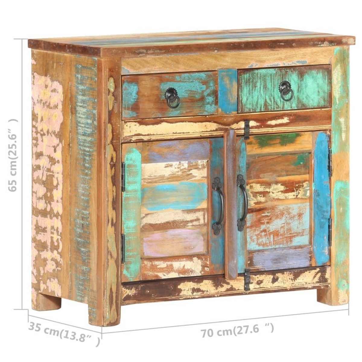 VIDAXL Buffet 70x35x65 cm Bois de recuperation massif