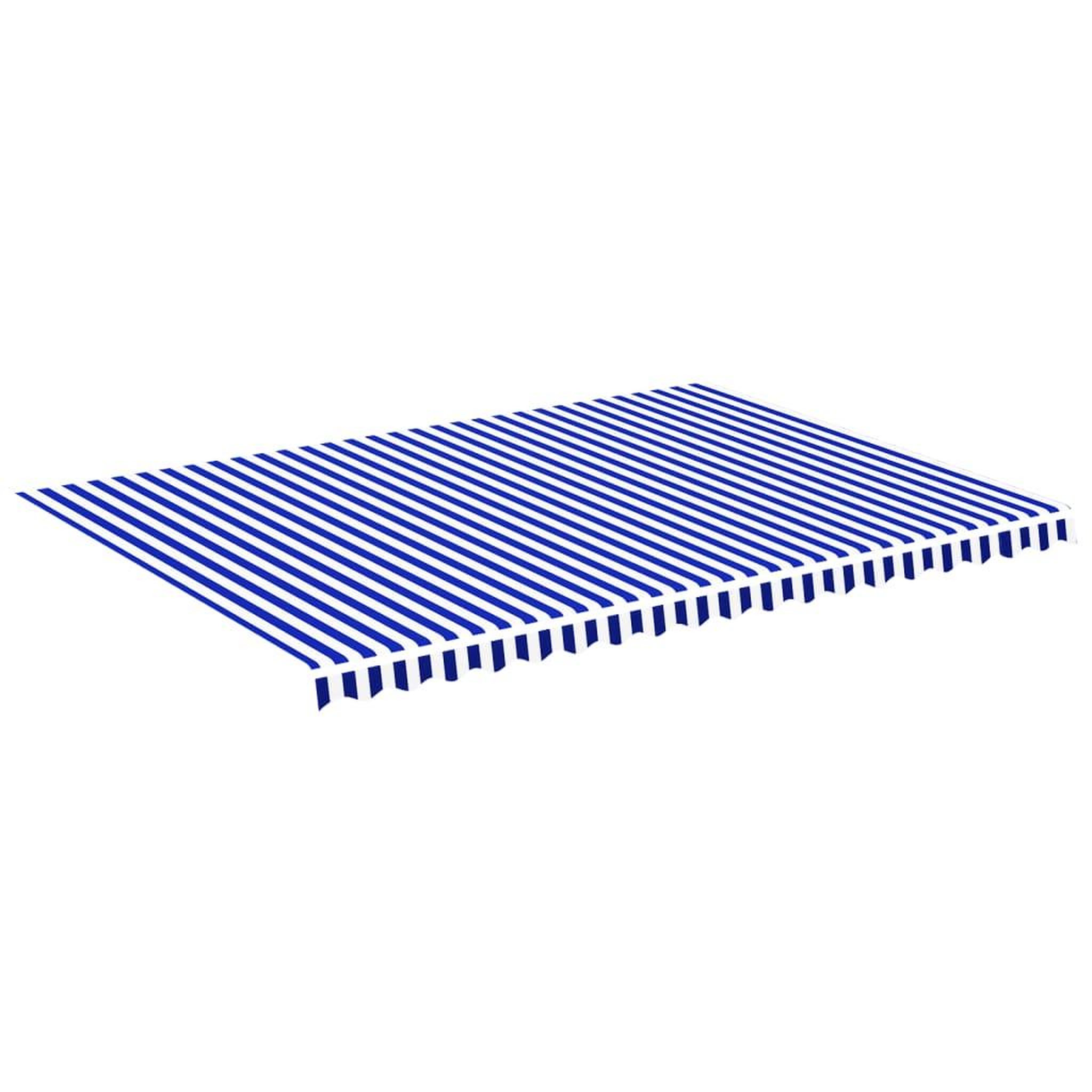 Voir la diapositive 2 : VIDAXL Tissu de remplacement pour auvent Bleu et blanc 5x3,5 m