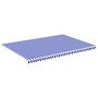 Voir la diapositive 2 : VIDAXL Tissu de remplacement pour auvent Bleu et blanc 5x3,5 m