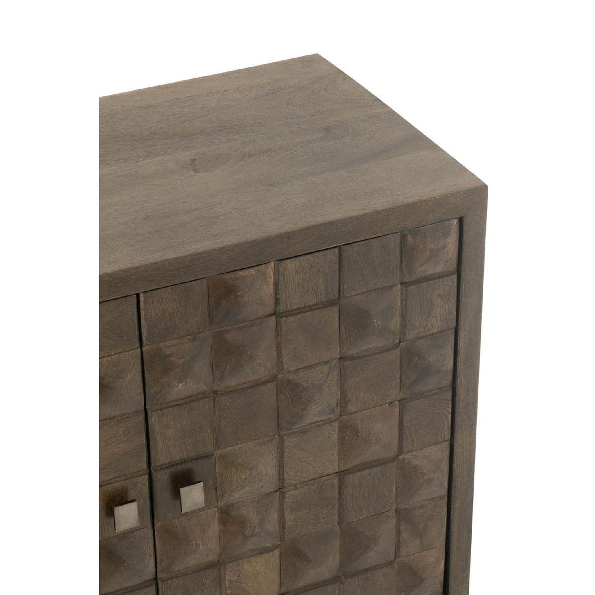 Voir la diapositive 6 : J-LINE Commode 2 portes sur pied  pino  122cm marron