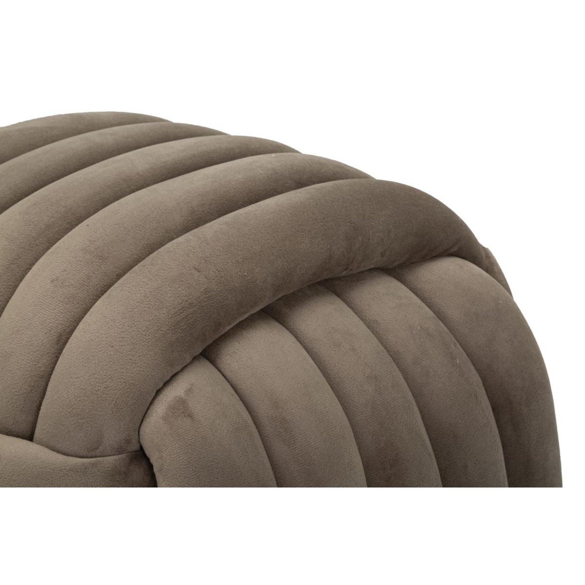 Voir la diapositive 4 : Paris Prix Pouf design en velours  softy  45cm gris