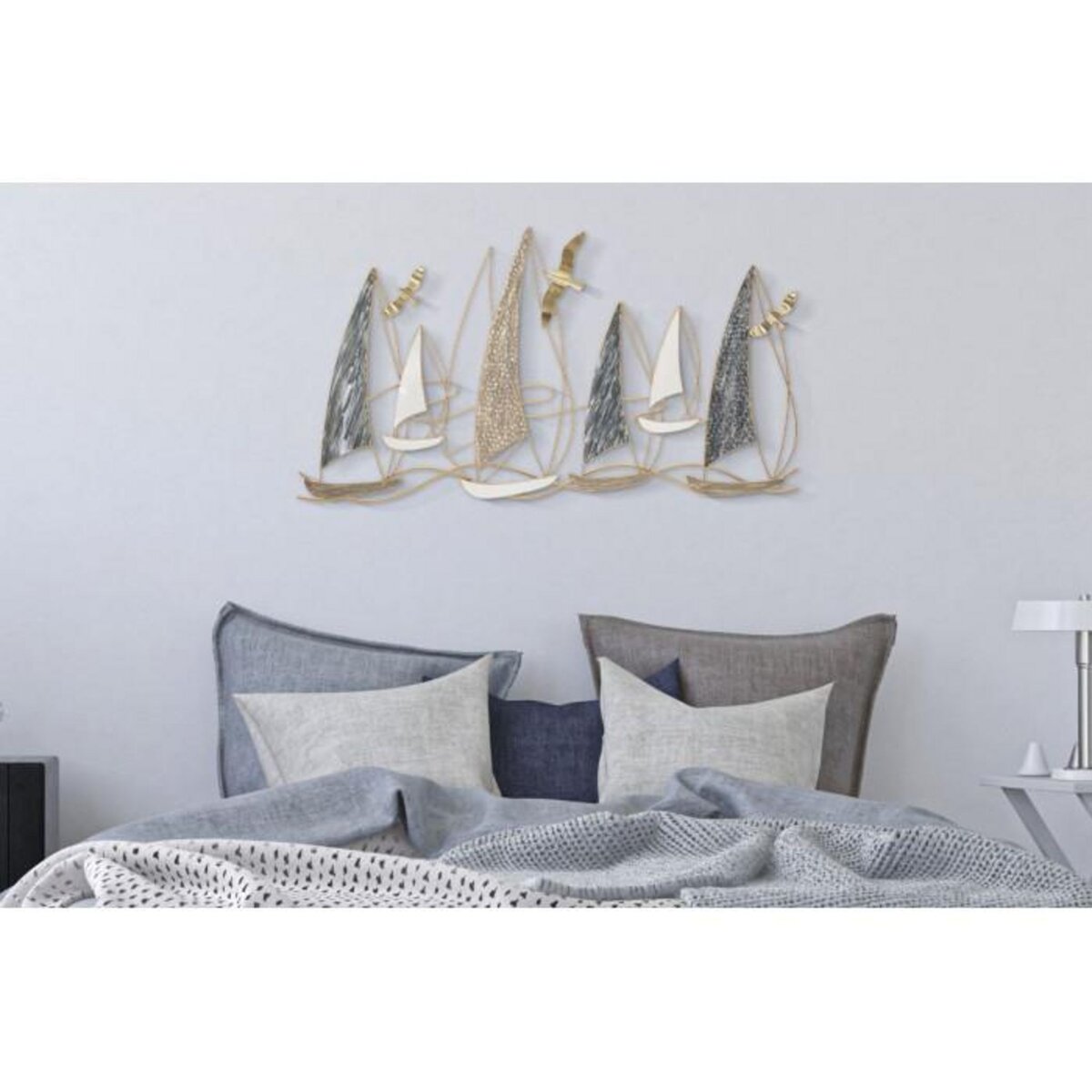 Paris Prix Décoration Murale en Métal  Boat Light  123cm Multicolore