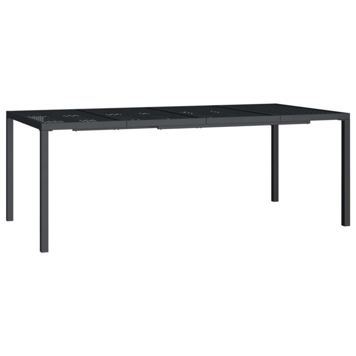 VIDAXL Table de jardin anthracite 200x100x72 cm acier