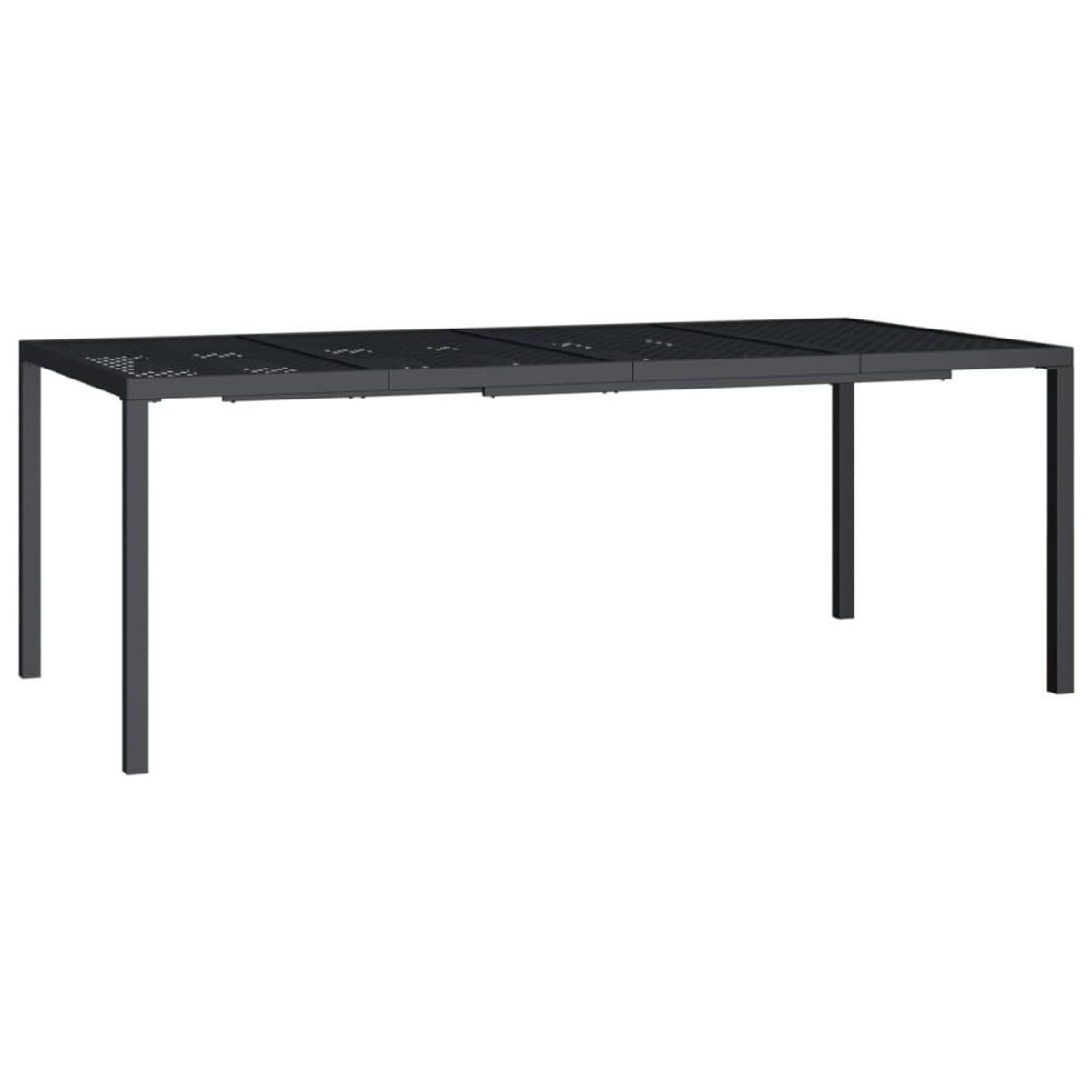 VIDAXL Table de jardin anthracite 200x100x72 cm acier