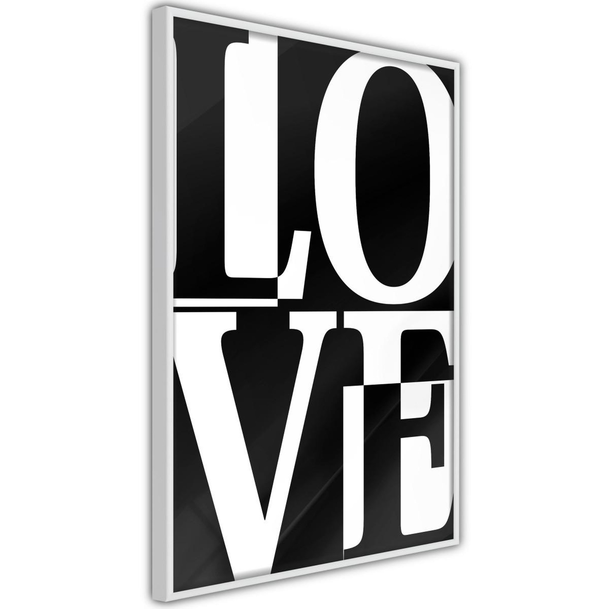Paris Prix Affiche murale encadrée  love chessboard