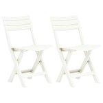 VIDAXL Chaises de jardin pliables lot de 2 Plastique Blanc