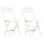 Voir la diapositive 1 : VIDAXL Chaises de jardin pliables lot de 2 Plastique Blanc