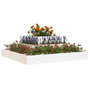 Voir la diapositive 3 : VIDAXL Jardiniere Blanc 80x80x27 cm Bois massif de pin