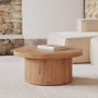 Voir la diapositive 2 : Rendez vous déco Table basse ronde en bois d'orme D80 cm-Garance