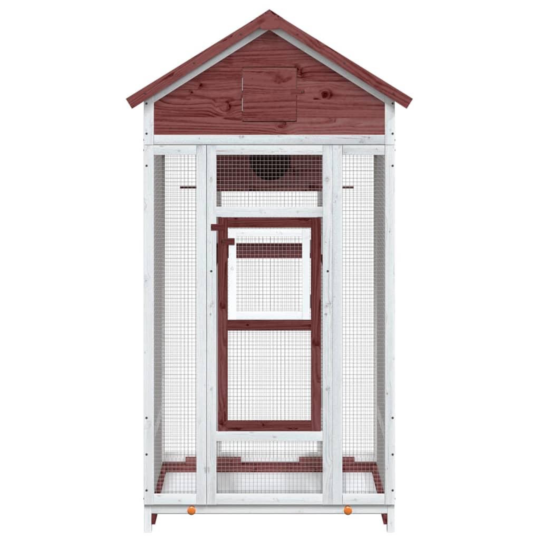 Voir la diapositive 3 : VIDAXL Maison a oiseaux moka 91,5x53x170 cm bois massif de pin