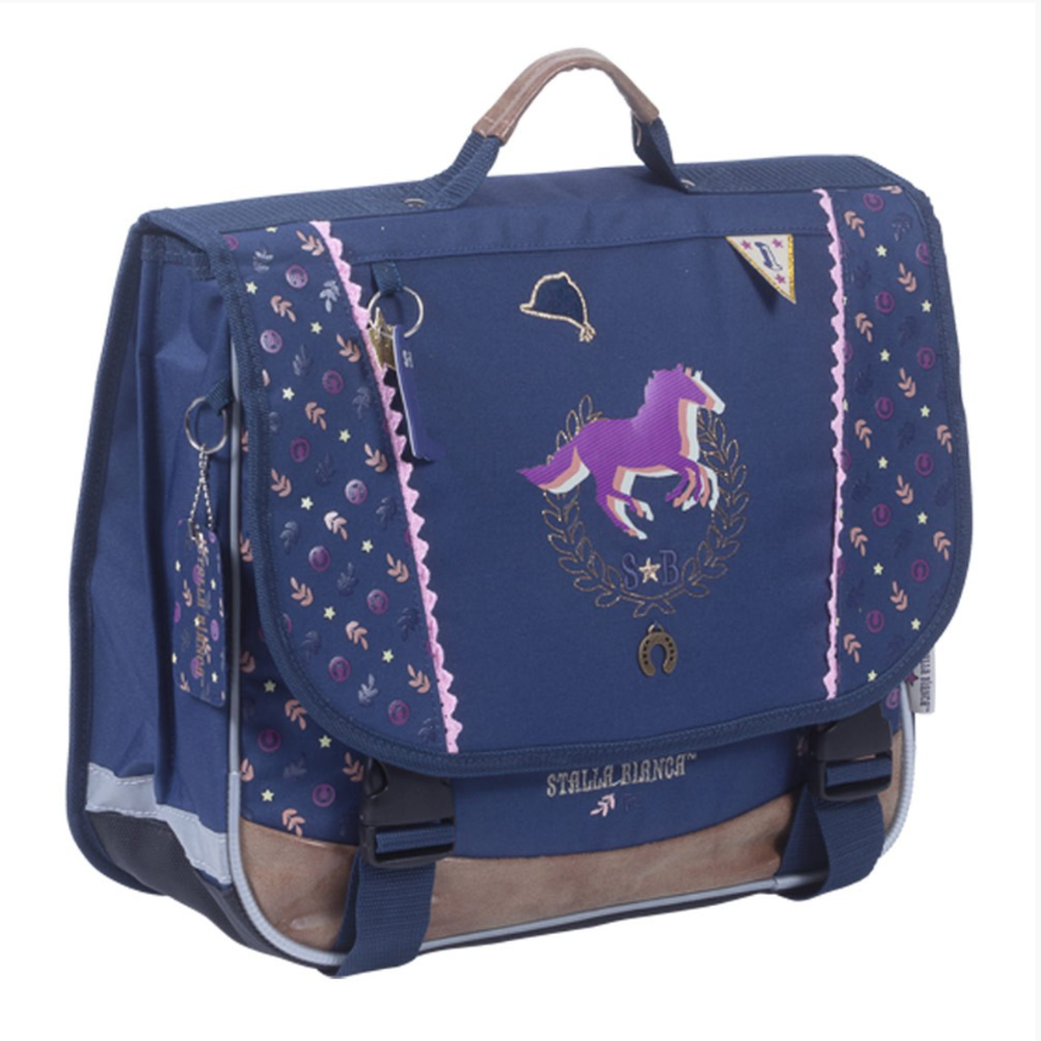 Bagtrotter STALLA BIANCA - Cartable 38 cm fille - ALLURE bleu - 2 compartiments