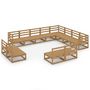Voir la diapositive 2 : VIDAXL Salon de jardin 12 pcs marron miel bois de pin massif