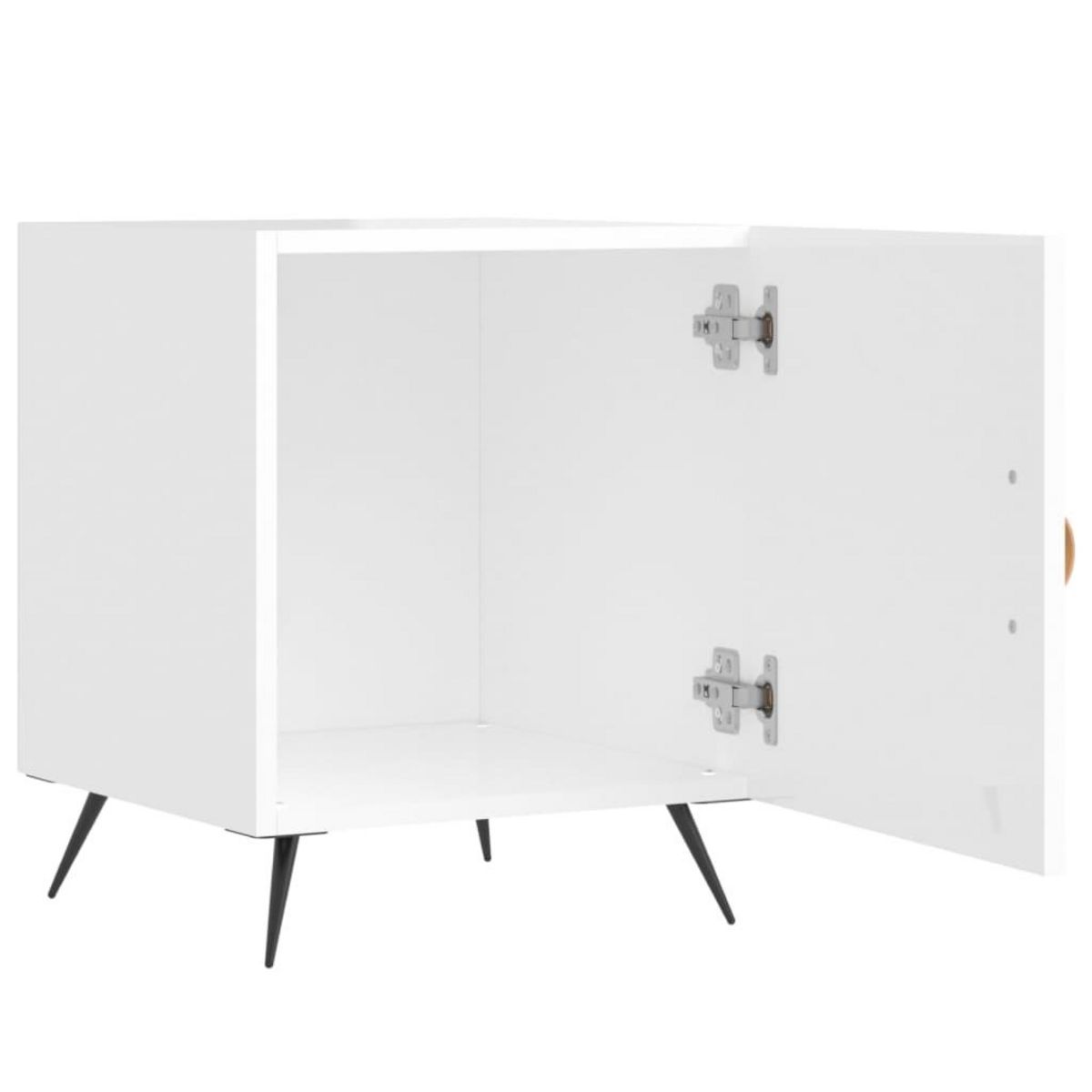 VIDAXL Tables de chevet 2 pcs blanc brillant 40x40x50 cm