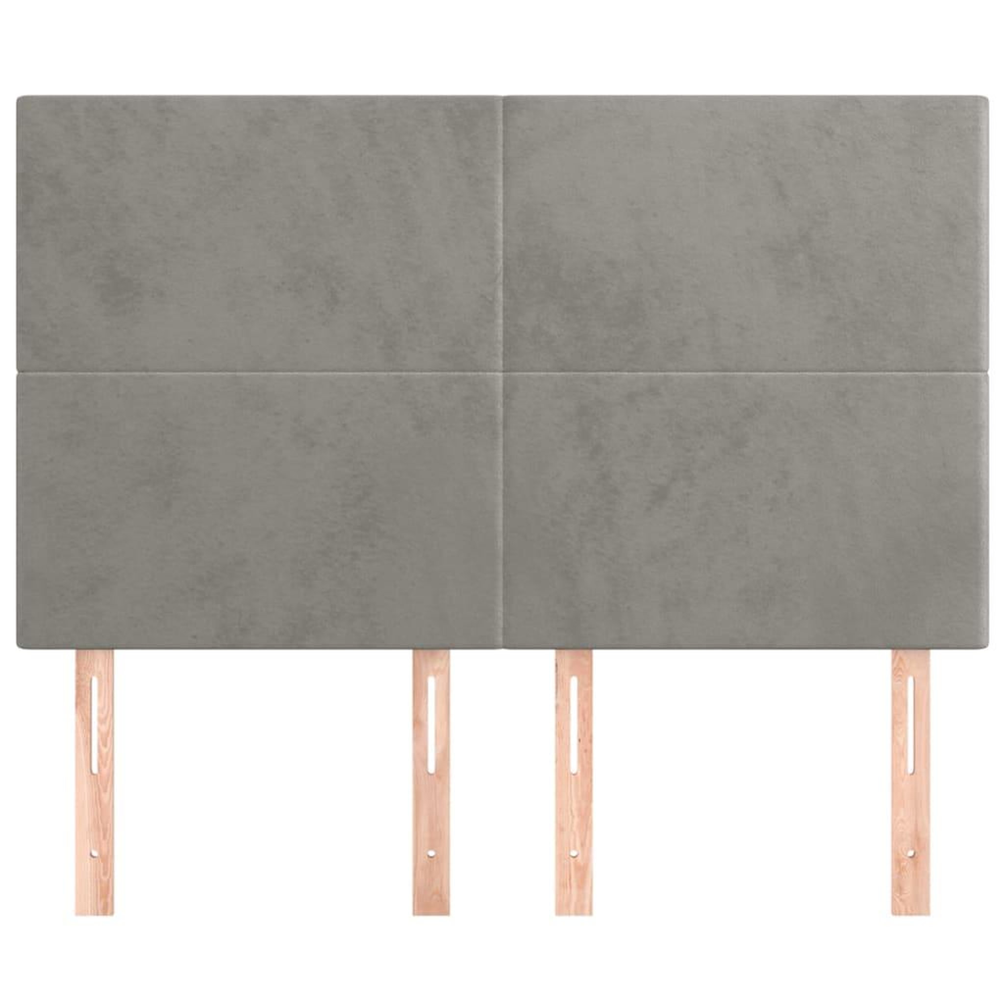Voir la diapositive 3 : VIDAXL Tetes de lit 4 pcs Gris clair 72x5x78/88 cm Velours