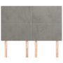 Voir la diapositive 3 : VIDAXL Tetes de lit 4 pcs Gris clair 72x5x78/88 cm Velours