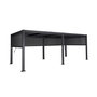 Voir la diapositive 3 : SWEEEK Pergola bioclimatique aluminium et acier 3x6m lames orientables + 4 stores 3m PALACE anthracite