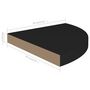 Voir la diapositive 6 : VIDAXL Etageres d'angle flottantes 2 pcs noir 35x35x3,8 cm MDF