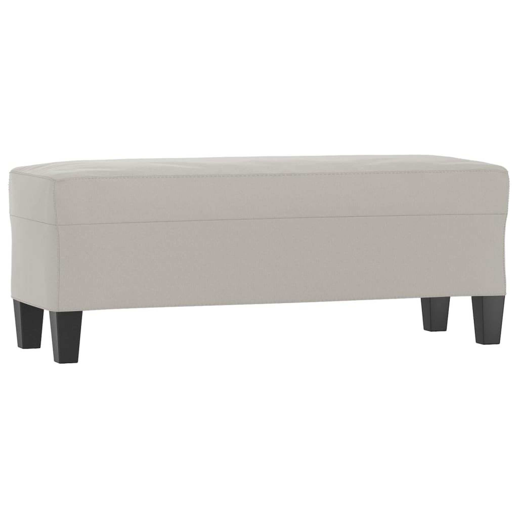 Voir la diapositive 2 : VIDAXL Banc Gris clair 100x35x41 cm Tissu microfibre