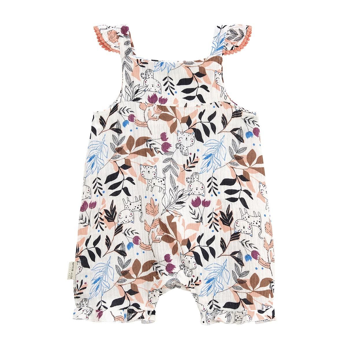 Petit Béguin Barboteuse bébé en gaze de coton Imany