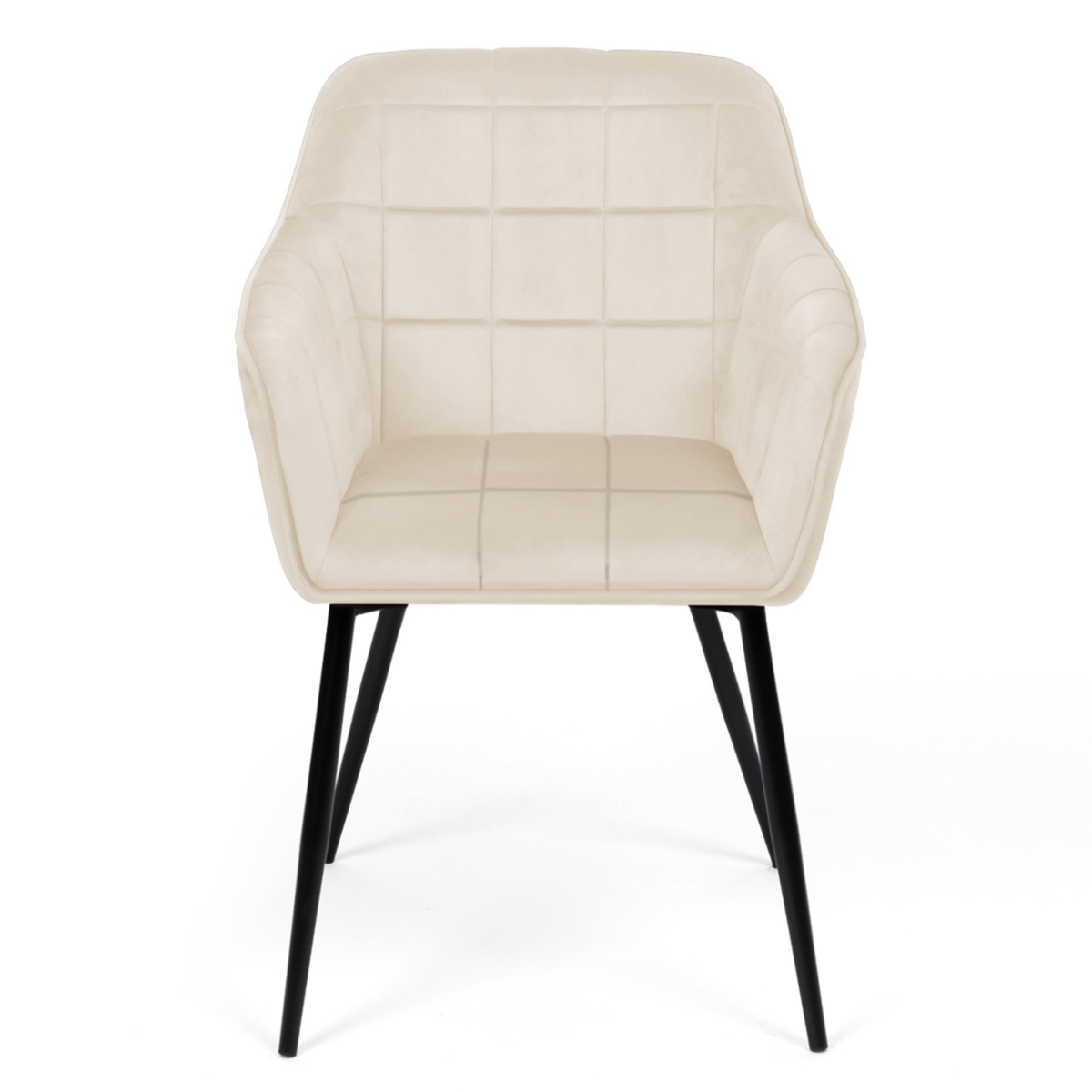 ID MARKET Lot de 2 chaises de salle à manger, fauteuils de table MADY en velours beige