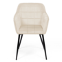 Voir la diapositive 3 : ID MARKET Lot de 2 chaises de salle à manger, fauteuils de table MADY en velours beige