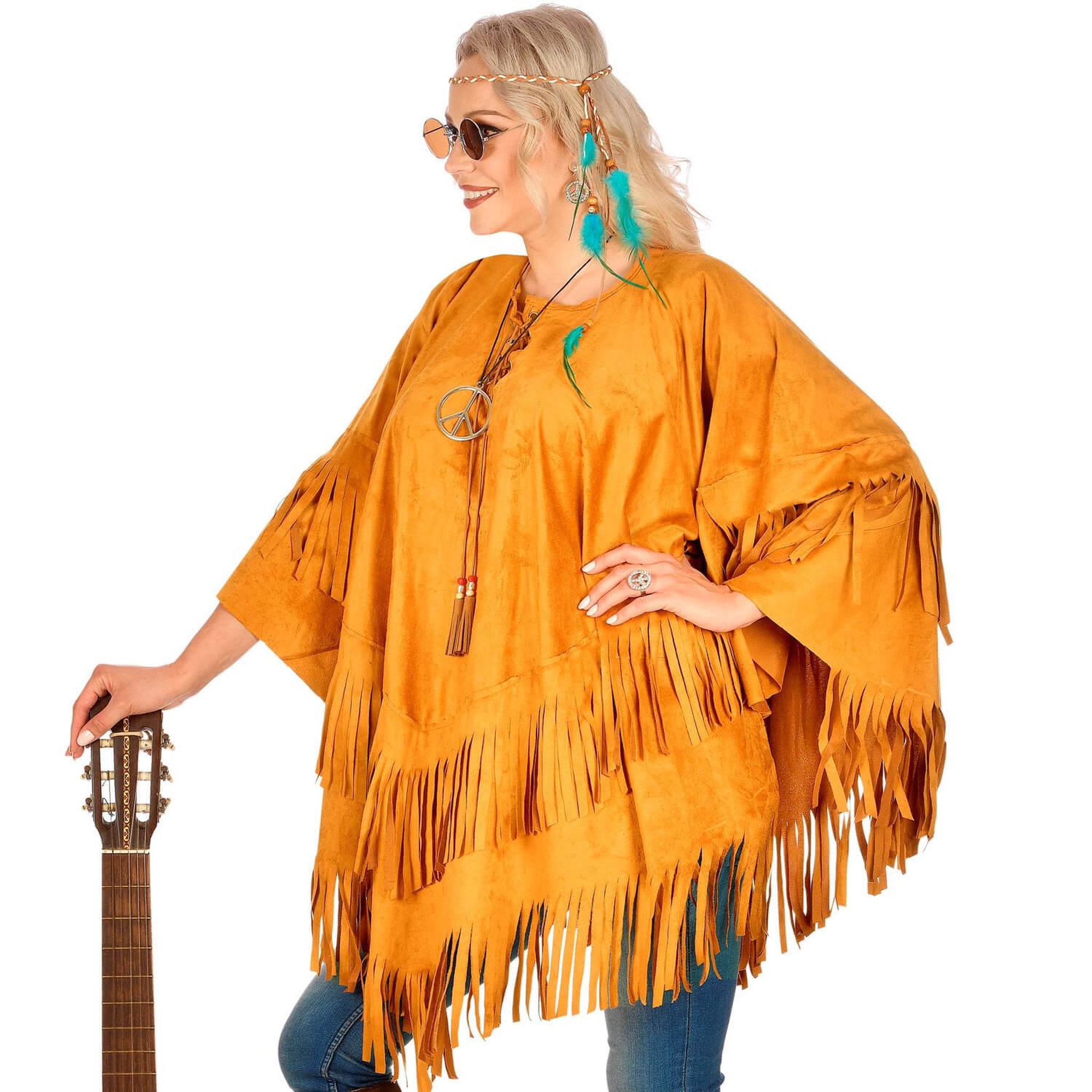Voir la diapositive 2 : WIDMANN Poncho Daim - Hippie - Femme - Standard