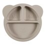 Voir la diapositive 1 : Paris Prix Assiette Bébé en Silicone  Ours  23cm Gris