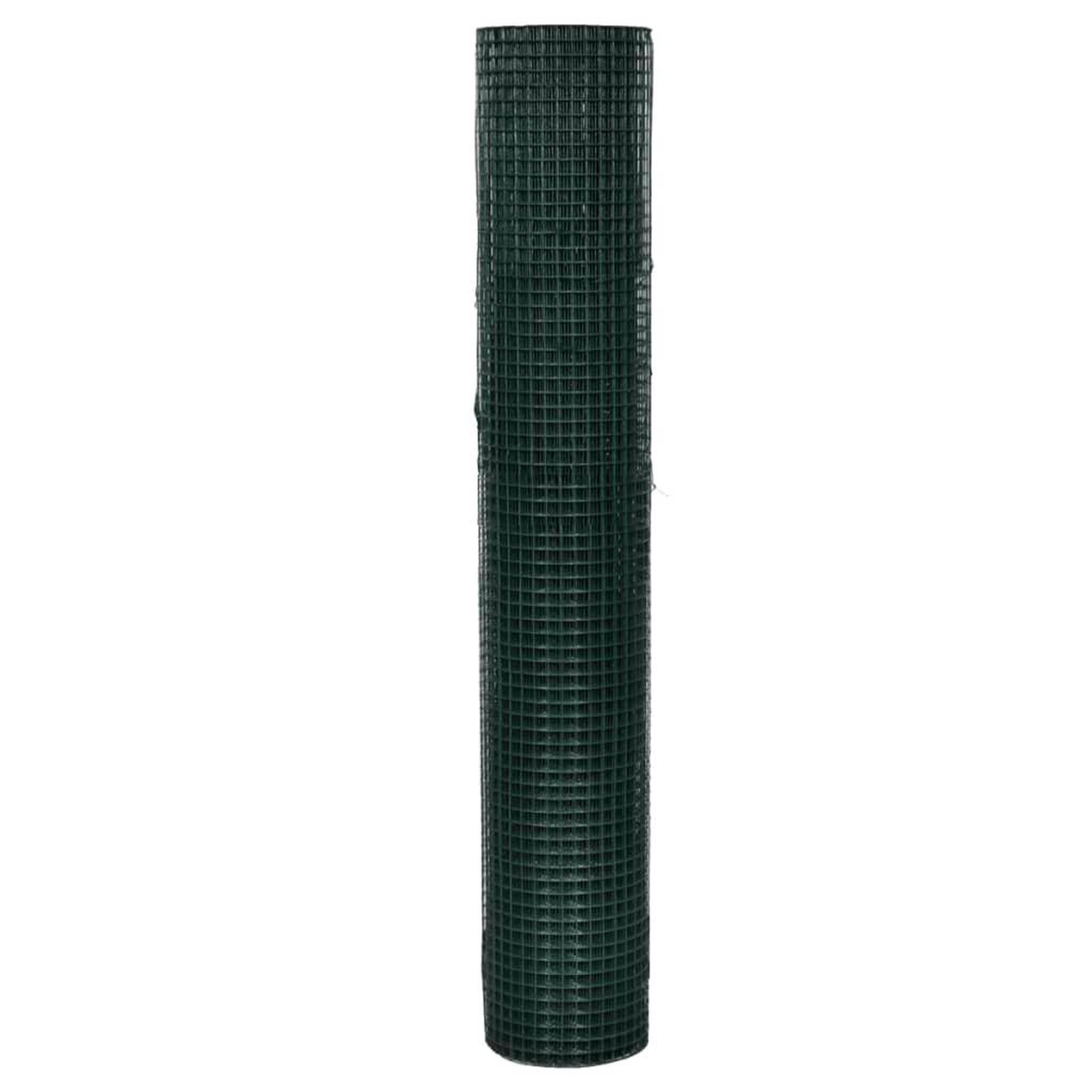 Voir la diapositive 2 : VIDAXL Grillage Acier galvanise et revetement en PVC 25 x 1 m Vert