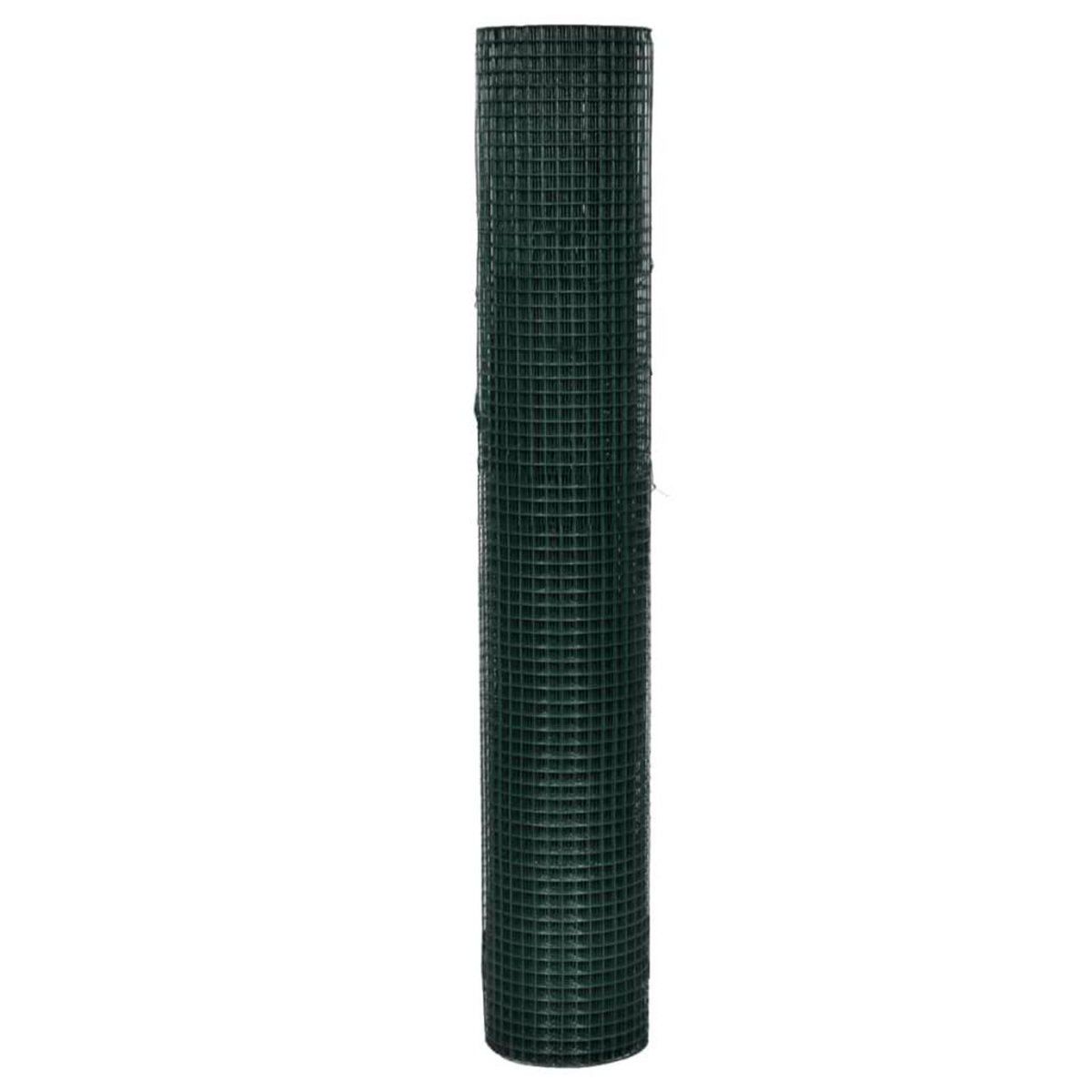 VIDAXL Grillage Acier galvanise et revetement en PVC 25 x 1 m Vert