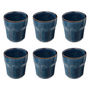 Voir la diapositive 1 : SECRET DE GOURMET Lot de 6 Tasses à Café  Roma  8cl Bleu