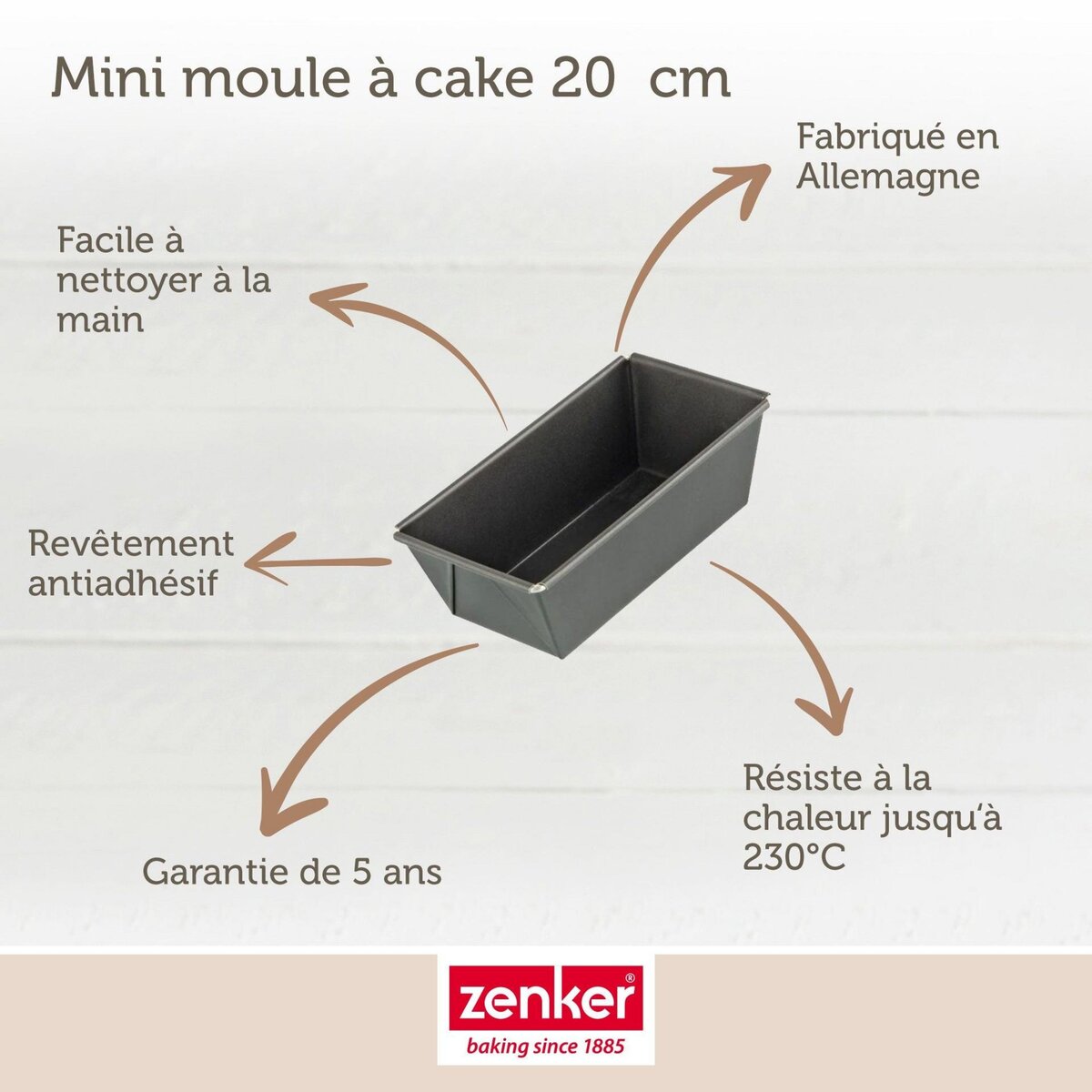 ZENKER Lot de 2 mini moules à cakes 20 cm Zenker Special Mini