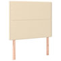 Voir la diapositive 4 : VIDAXL Tete de lit a LED Creme 80x5x118/128 cm Tissu