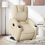 Voir la diapositive 1 : VIDAXL Fauteuil inclinable electrique creme tissu