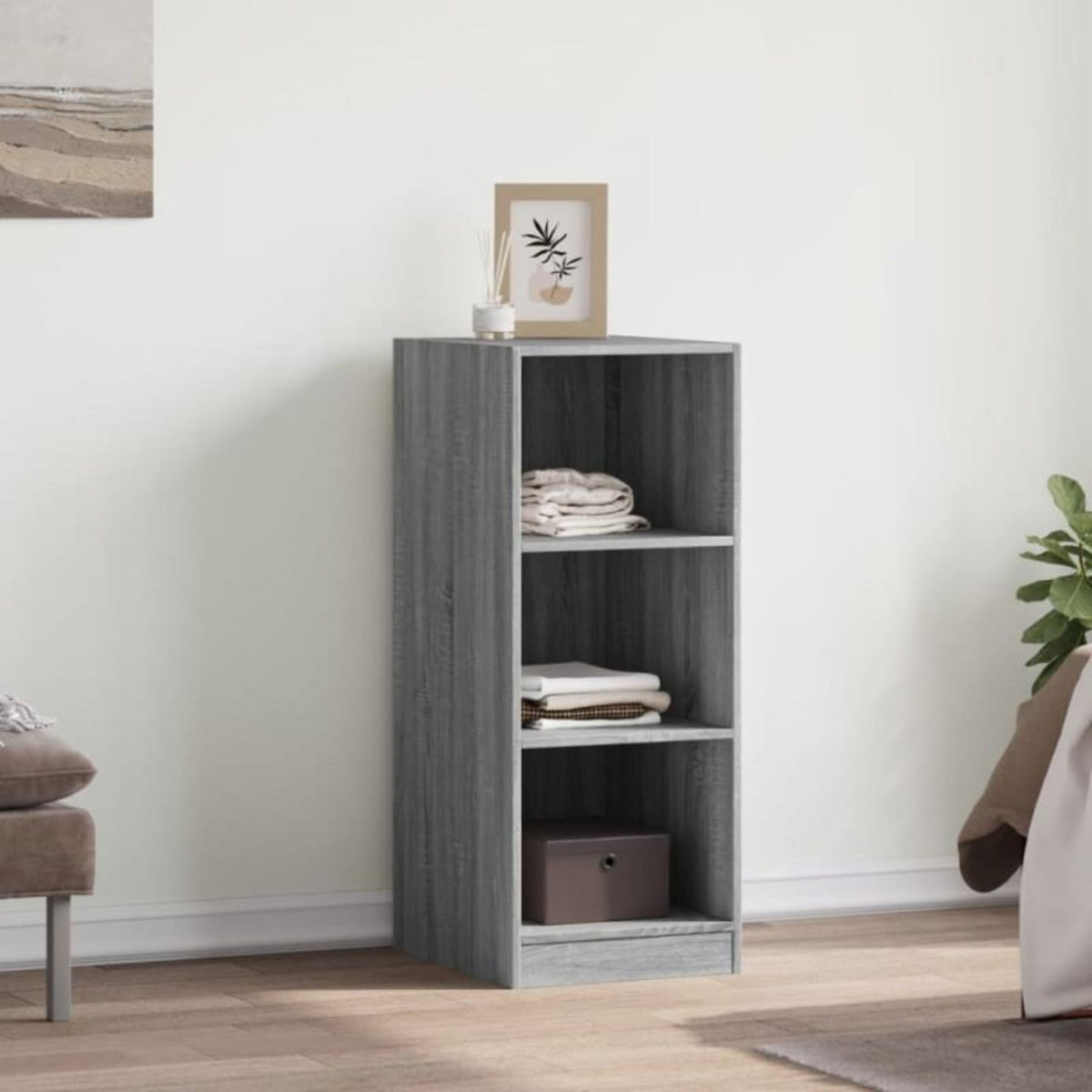 VIDAXL Garde robe sonoma gris 48x41x102 cm bois d ingénierie