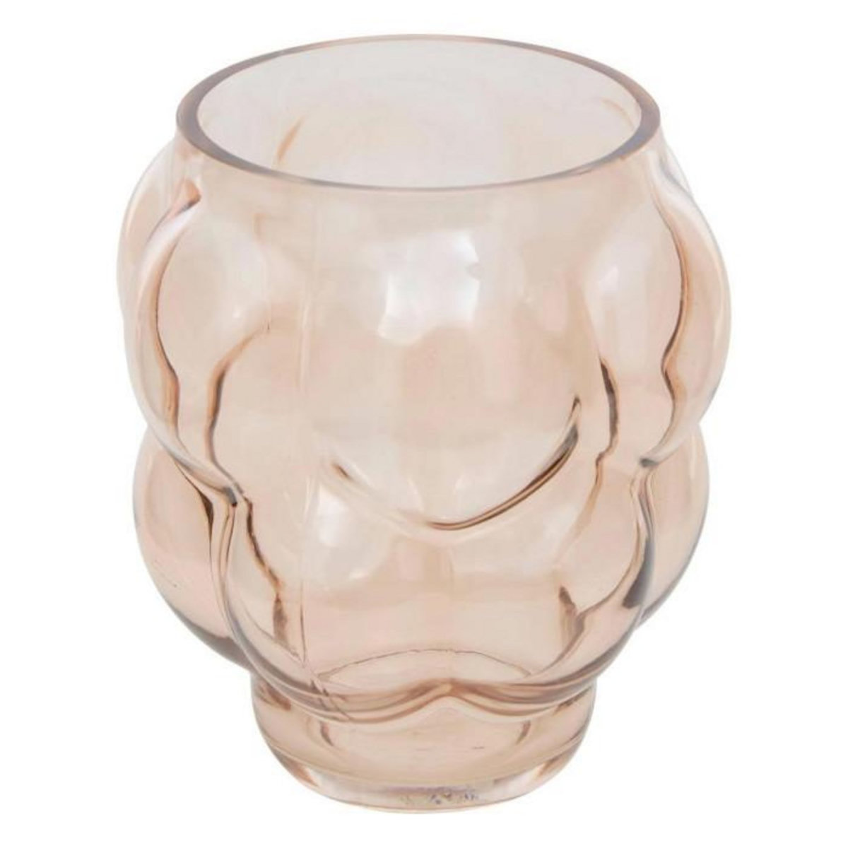 ATMOSPHERA Vase en Verre Soufflé  Edia  18cm Rose Clair