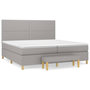 Voir la diapositive 2 : VIDAXL Sommier a lattes de lit avec matelas Gris clair 200x200cm Tissu