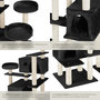 Voir la diapositive 4 : tectake Arbre à chat 214 cm avec griffoir et plateforme d'escalade noir
