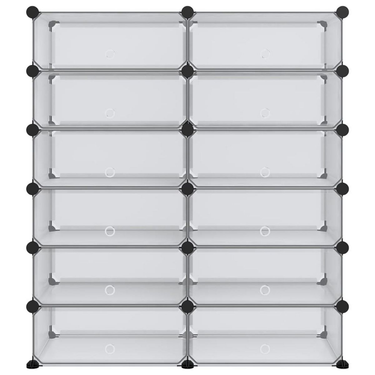 VIDAXL Etagere a chaussures Transparent 94,5x36,5x106 cm PP