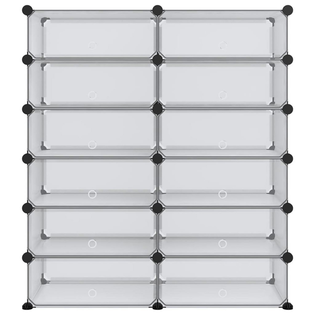 VIDAXL Etagere a chaussures Transparent 94,5x36,5x106 cm PP