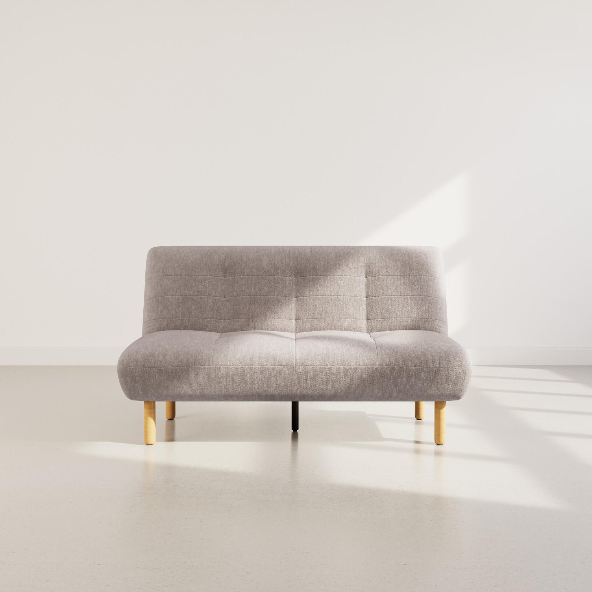 Voir la diapositive 5 : BEST MOBILIER Soan - banquette 2 places convertible clic-clac en velours texturé