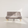Voir la diapositive 5 : BEST MOBILIER Soan - banquette 2 places convertible clic-clac en velours texturé